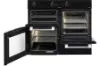 Image de Piano de Cuisson LEISURE Cookmaster CK110F324K – 110 cm, 5 Feux Gaz + Plancha + 1 zone vitrocéramique, Triple Four, Noir