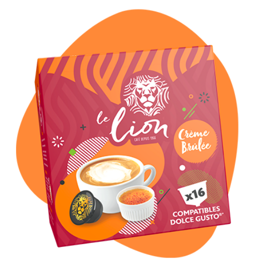 Café Le Lion Dolce Gusto - crème brûlée - 16 dosettes