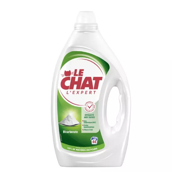 Lessive liquide Le Chat Expert Bicarbonate , 1,98L , 44 lavages