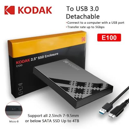 Boîtier Externe USB 3.0 Kodak E100 – Pour Disque 2,5" SATA