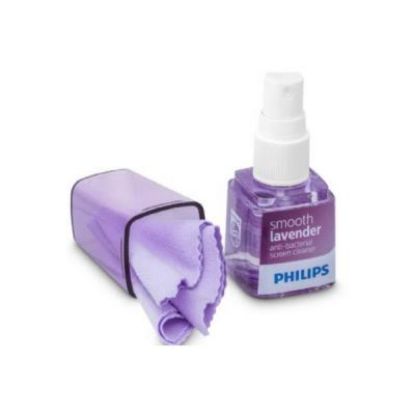Nettoyants d’écran lavande antibactériens PHILIPS – Spray + chiffon microfibre