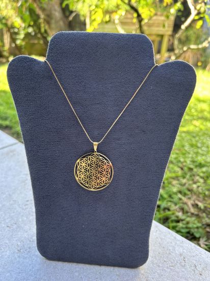 Image de Collier et pendentif fleur de vie