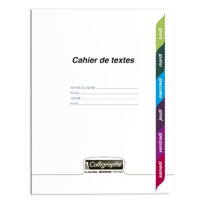 Clairefontaine – Cahier de textes piqué 8000 POLYPRO – 17 × 22 cm – 124 pages