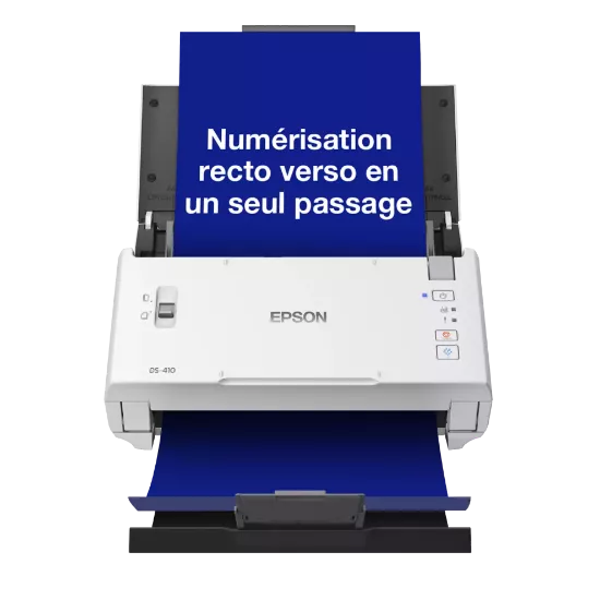 Epson WorkForce DS-410 – Scanner professionnel A4 compact – Chargement automatique 50 feuilles
