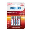 Picture of Piles AAA LR03 - lot de 4 - Philips LR03P4B/10