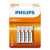 Image de Piles Philips LongLife R03L4B/10 - lot de 4