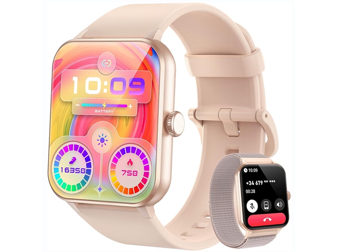 Montre connectée Blackview R50 – Rose – 1,85″ – Appels Bluetooth & 100+ modes sport