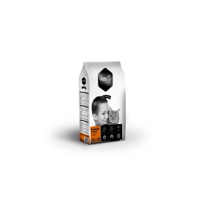 Croquettes pour Chat AMITY PREMIUM Saumon & Riz 1,5Kg