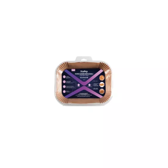 Moules papier cuisson Air Fryer PAPEREC – Nufry – 100 pièces (rectangulaires)