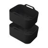 Paniers de cuisson en silicone ×2 – KitchenCook SILIPOT2 – Noir – Réutilisables pour Air Fryer