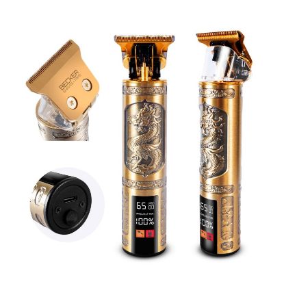 Tondeuse sans fil Becker Dragon – Écran LED – Cheveux & Barbe – Lames acier – Recharge USB
