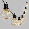 Guirlande guinguette vintage 5 m – 10 globes G80 micro-LED – blanc chaud – fil transparent