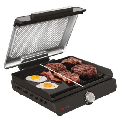 Grill / Plancha electrique Ninja Sizzle GR101EU – Surface anti-adhésive & plaques interchangeables