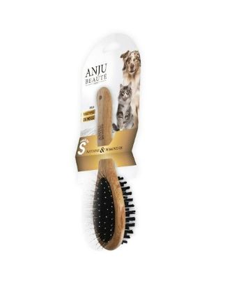 Brosse Double « Anju Beauté » pour Chien & Chat – Accessoire toilettage double face Brosse Double « Anju Beauté » pour Chien & Chat – Accessoire toilettage double face