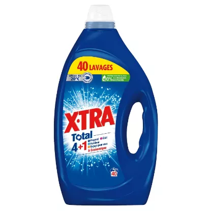 Lessive liquide X-TRA TOTAL 4-en-1 Fraîcheur Alpine – Format famille Lessive liquide X-TRA TOTAL 4-en-1 Fraîcheur Alpine – Format famille