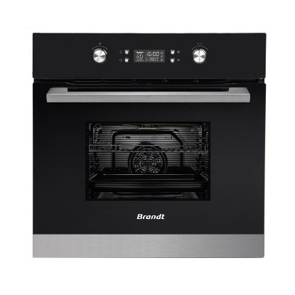 Four encastrable Brandt BFC8500X – 70 L, chaleur tournante, catalyse, multifonction, classe A, inox/noir