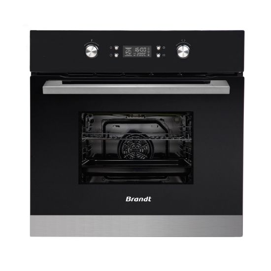 Four encastrable Brandt BFC8500X – 70 L, chaleur tournante, catalyse, multifonction, classe A, inox/noir
