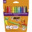 BIC Kids Kid Couleur – Feutres de coloriage – Pointe moyenne bloquée – Encre lavable – Couleurs assorties