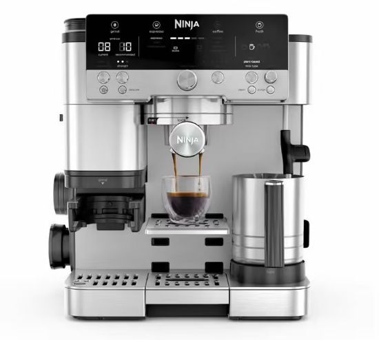 Ninja ES501EU Luxe Café Essential – Machine espresso 2-en-1 avec broyeur & mousseur