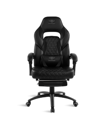 Siège gaming SPIRIT OF GAMER Mustang Black – Dossier inclinable & repose-pieds intégré
