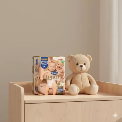 Couche Drypers Touch Premium Pants – Taille M – Pack de 44 pcs - 4 Pack/CTN