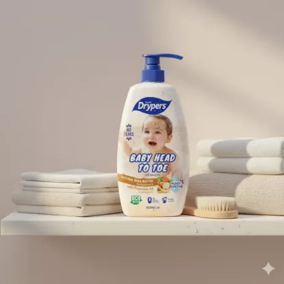 Soin Lavant Bébé Head to Toe - Beurre de Karité - Cheveux et Corps - 650ML