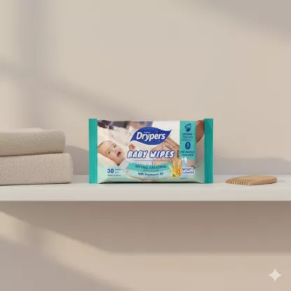 Lingettes Drypers - Graines d'Avoine - 30 Lingettes